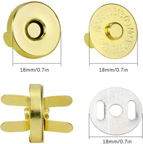 img 3 attached to Hysagtek 40 Sets Magnetic Button Clasps Snaps - Ideal for Sewing, Craft, Purses, Bags, Clothes, Leather - 4 Colors (18mm)