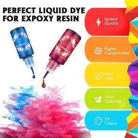 img 1 attached to Epoxy Resin Pigment: Emooqi Translucent Liquid Dye for Epoxy Resin 🎨 Coloring, Paint, DIY Crafts, and Art Making - Set of 24 Colors