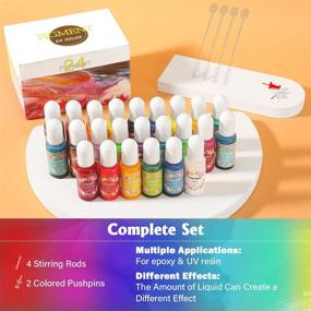 img 2 attached to Epoxy Resin Pigment: Emooqi Translucent Liquid Dye for Epoxy Resin 🎨 Coloring, Paint, DIY Crafts, and Art Making - Set of 24 Colors