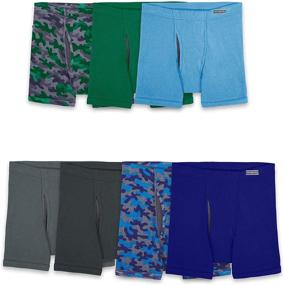 img 4 attached to 🩲 SEO-Improved: Boys' Tag-Free Cotton Boxer Briefs by Fruit of the Loom