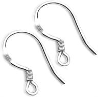 💎 10 pairs of susoki 925 sterling silver french wire earring hooks - fish hook style earrings with sterling silver earwires logo