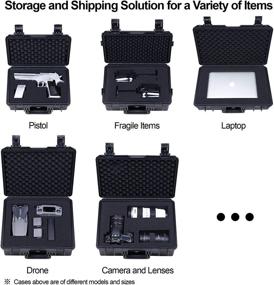 img 3 attached to 📷 Lykus HC-3310 Waterproof Hard Case with Customizable Foam Insert, 12.99x8.27x5.31 in Interior Size - Ideal for Pistol, DSLR Camera, Small Drone, Camcorder, Action Camera, and More