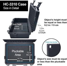 img 1 attached to 📷 Lykus HC-3310 Waterproof Hard Case with Customizable Foam Insert, 12.99x8.27x5.31 in Interior Size - Ideal for Pistol, DSLR Camera, Small Drone, Camcorder, Action Camera, and More