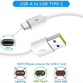 img 3 attached to Type C Charging Cable 3A Fast USB C Charger Cable Cord (3-Pack) - 🔌 for Samsung Galaxy S20 S10 S9 S8 Plus Note 10 9 8, PS5 Controller, Type-C Charger