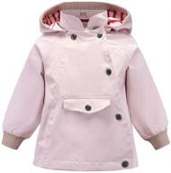 🧥 mallimoda waterproof boys girls rain jacket coat with cotton lining - windproof hooded raincoat outwear logo