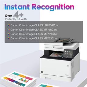 img 2 attached to 🖨️ Превосходный совместимый набор картриджей тонера для Canon 046 046H для принтера Color ImageCLASS MF735Cdw LBP654Cdw MF731Cdw MF733Cdw (4 штуки)
