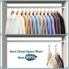 img 3 attached to 👕 AMKUFO 10-Pack Space-Saving Hangers - Magic Hangers for Closet Organization - Metal Clothes Hangers Organizer – Cascading Hangers for Small Closet – Room Organization - Dorm & Home Storage Solution – Gain 80% More Space – Essential Closet Organizer