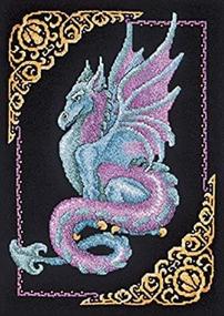 img 1 attached to 🦄 Janlynn Cross Stitch Kit, 15x11: Unicorn & Dragon Fantasy Picture