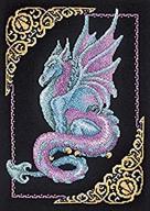 🦄 janlynn cross stitch kit, 15x11: unicorn & dragon fantasy picture logo
