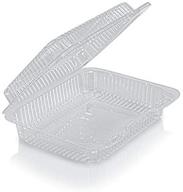 clear plastic hinged food containers logo