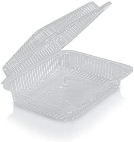 img 2 attached to Clear Plastic Hinged Food Containers