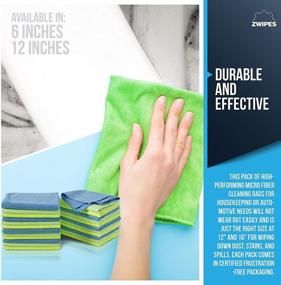 img 1 attached to 🧼 Premium Zwipes 924 Microfiber Cleaning Cloths - Pack of 24