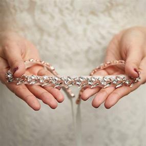 img 1 attached to SWEETV Rhinestone Wedding Headband for Bridesmaids - Women's Accessory Belt