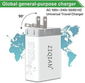 img 2 attached to ⚡️ QC 3.0 USB Fast Wall Charger 3 Ports Tablet iPad Phone Fast Charger Adapter: Quick Charge 3.0 Travel Plug Compatible with Samsung, HTC, iPhone & More - 1 Pack White