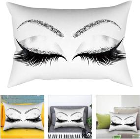 img 2 attached to Mumusuki Eyebrow Pattern Comfortable Pillowcase