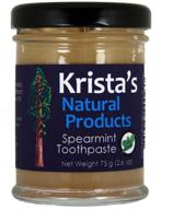 🌱 75g (2.6oz) organic spearmint toothpaste by krista's natural products logo