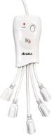💡 accell power flexible surge protector and power conditioner - 600j, 6 ft / 1.8 m, white (d080b-009f) logo