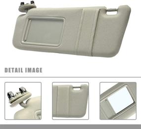 img 3 attached to 🚘 2007-2011 Toyota Camry Left Driver Side Sun Visor Replacement (Beige) - No Sunroof