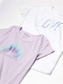 img 1 attached to 👚 Stylish Calvin Klein Girls' 2 Pack Short Sleeve Graphic Logo Tees: Shop Now!