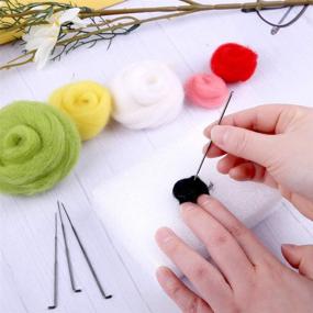 img 2 attached to 🦔 Animal Needle Felting Kit - Complete Set with Step-by-Step Instructions, Basic Tools for Wool Felting, Includes Felting Needles, Finger Cots, Felting Foam Mat, Key Chains - Ideal for DIY Felting