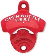 🔴 red powder coated starr x wall mount bottle opener - open bottle with ease - brand new! логотип