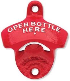 img 1 attached to 🔴 Red Powder Coated Starr X Wall Mount Bottle Opener - Open Bottle with Ease - Brand New!