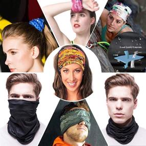 img 2 attached to Versatile Reusable Face Mask Neck Gaiter Bandana: Dust Protection, Headband, Magic Scarf, and Head Wrap in One!