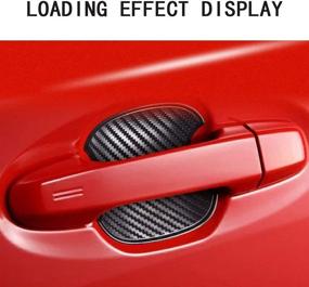 img 1 attached to 🚗 Enhance Your Car's Style and Protect it with TANGSEN Universal TPU 3D Carbon Fiber Texture Door Handle Sticker Compatible with Lexus, Buick, Jeep and More!