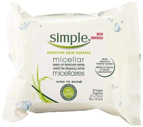 img 2 attached to 🌿 Simple Facial Wipes Micellar 25 ct - Convenient Pack of 6 for Easy Cleansing