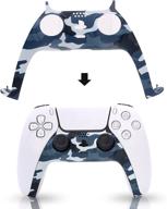🎮 enhance your gaming experience with the ps5 controller faceplate- camouflage blue logo