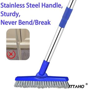 img 3 attached to 🧽 ITTAHO 2 Pack Grout Brush: Efficient Long Handle Scrubbers for Spotless Bathroom, Tub, Tile, and More