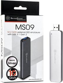 img 4 attached to 📦 SilverStone Technology M2 SATA SSD to USB 3.1 Gen 2 корпус - выдвижной алюминиевый корпус USB типа-A (Серебро) - MS09S