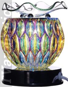 img 4 attached to 🕯️ Iridescent Glass Lite-Touch Electric Aroma Lamp: Optimized for Oil & Wax Tart Warmer