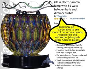 img 3 attached to 🕯️ Iridescent Glass Lite-Touch Electric Aroma Lamp: Optimized for Oil & Wax Tart Warmer