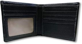 img 1 attached to 🔲 Optimized Black Leather Square & Compass Masonic Bi-Fold Wallet