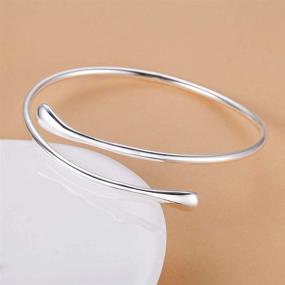 img 2 attached to Vitaltyextracts Silver Plated Bracelet: Elegant Shining Bangle Bracelets (Silver) - Perfect for Any Occasion!