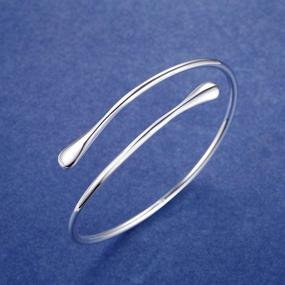 img 1 attached to Vitaltyextracts Silver Plated Bracelet: Elegant Shining Bangle Bracelets (Silver) - Perfect for Any Occasion!