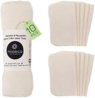 🌿 10 pack of reusable paper towels - organic cotton & bamboo alternative for zero waste, eco-friendly kitchen logo