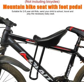 img 3 attached to 🚲 Premium CALIDAKA Kids Bike Seat: Front Mounted Child Carrier with Foot Pedals | Easy Installation | Compatible with Most Mountain Bikes | Ages 2-8 Years