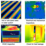 📸 hti-19 thermal imaging camera: high resolution 320 x 240 ir infrared camera with improved 300,000 pixels and sharp 3.2'' color display screen logo