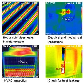 img 4 attached to 📸 HTI-19 Thermal Imaging Camera: High Resolution 320 x 240 IR Infrared Camera with Improved 300,000 Pixels and Sharp 3.2'' Color Display Screen