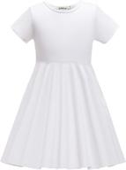 👗 trikalor girls' skater dresses with sleeve and pockets logo