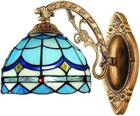 img 3 attached to KWOKING Tiffany Style Vintage Wall Sconces - Creative Lighting Fixture 🔮 without Pull Chain Switch for Corridor, Hallway, Livingroom, Bedroom - Style B