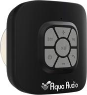 aquaaudio qz-2q0h-r3go cube waterproof bluetooth wireless speaker with suction cup and built-in mic for all bluetooth media devices (black) logo