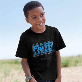 img 2 attached to Stylish Kerusso Kids Boy's T-Shirt: Faith is Strong - Black - Perfect for Young Believers!