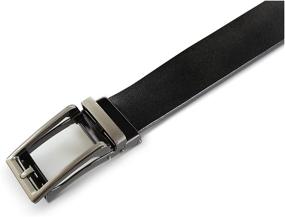 img 3 attached to Designer Men's Leather Belt V496 AMBR