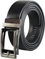 designer men's leather belt v496 ambr logo