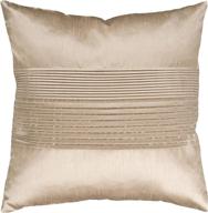 🌟 luxurious artistic weavers layne pillow, 22" x 22", champagne – an opulent touch to your living space! логотип