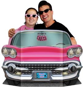 img 2 attached to 📸 Pink Convertible Photo Prop Party Accessory: Perfect Prop for Unforgettable Party Photos (1 count) (1/Pkg)