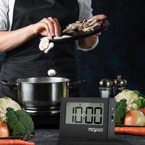 img 2 attached to ⏲️ Miyolo Kitchen Timer - Large LED Display, 3-Level Volume Adjustment, Magnetic Countdown/Countup - Ideal Kitchen Timers for Cooking, Learning - Seniors and Kids Friendly (Black)